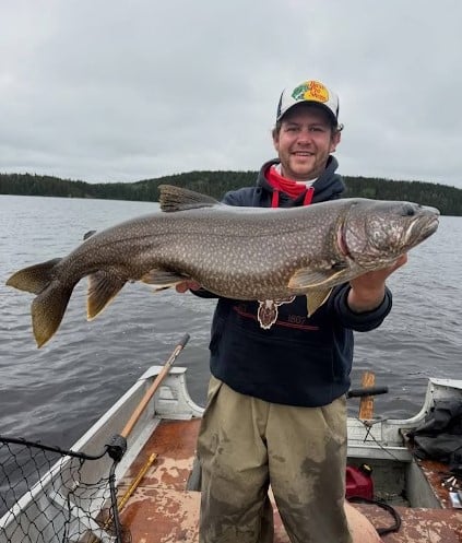 34 inch Lake Trout caught at North Spirit Lake Lodge, July 2026